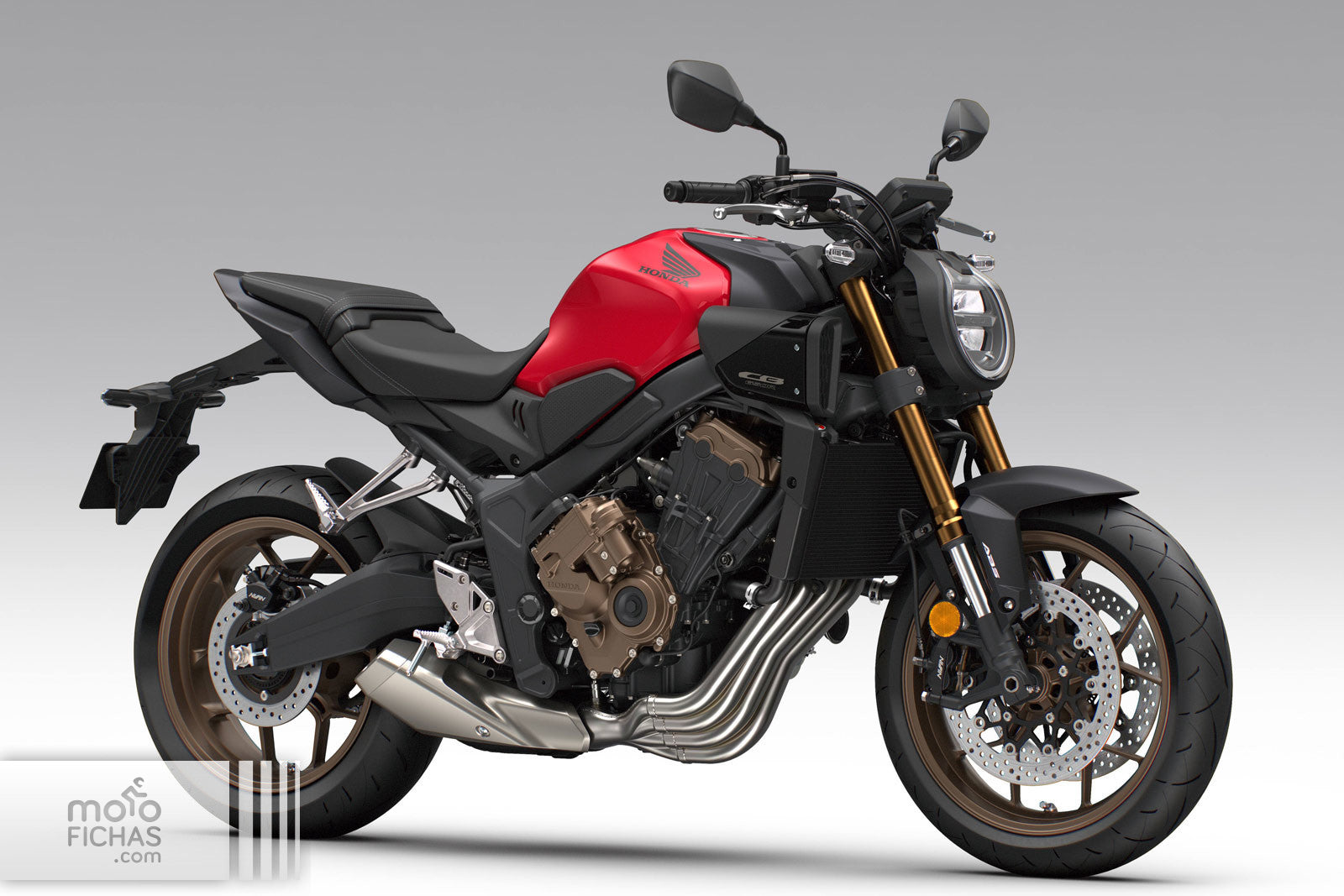 Honda CB650R estudio rojo