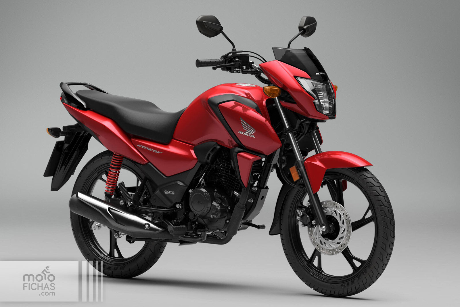 Honda CB125F estudio rojo