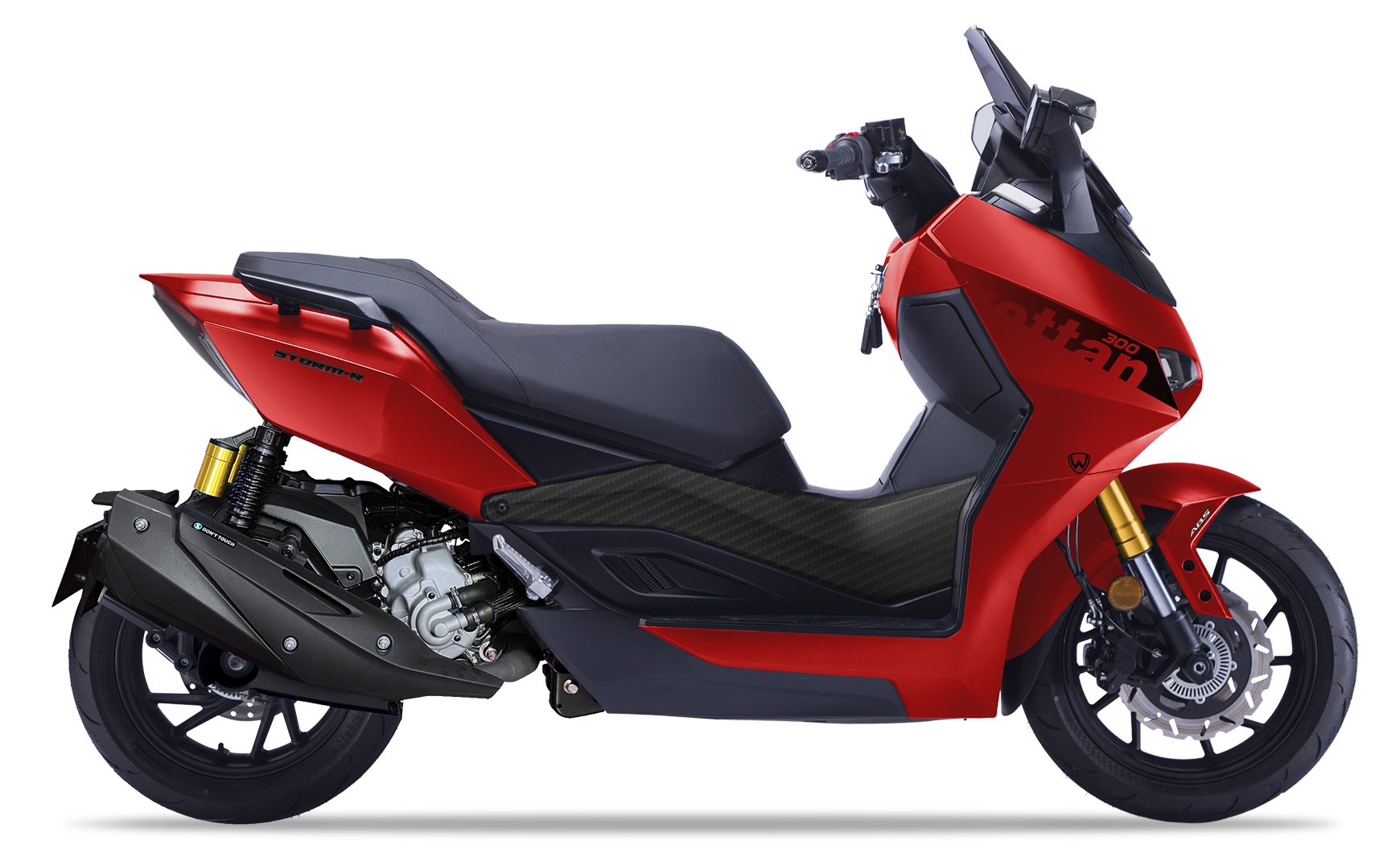 Wottan STORM-R 300 maxi scooter deportivo rojo