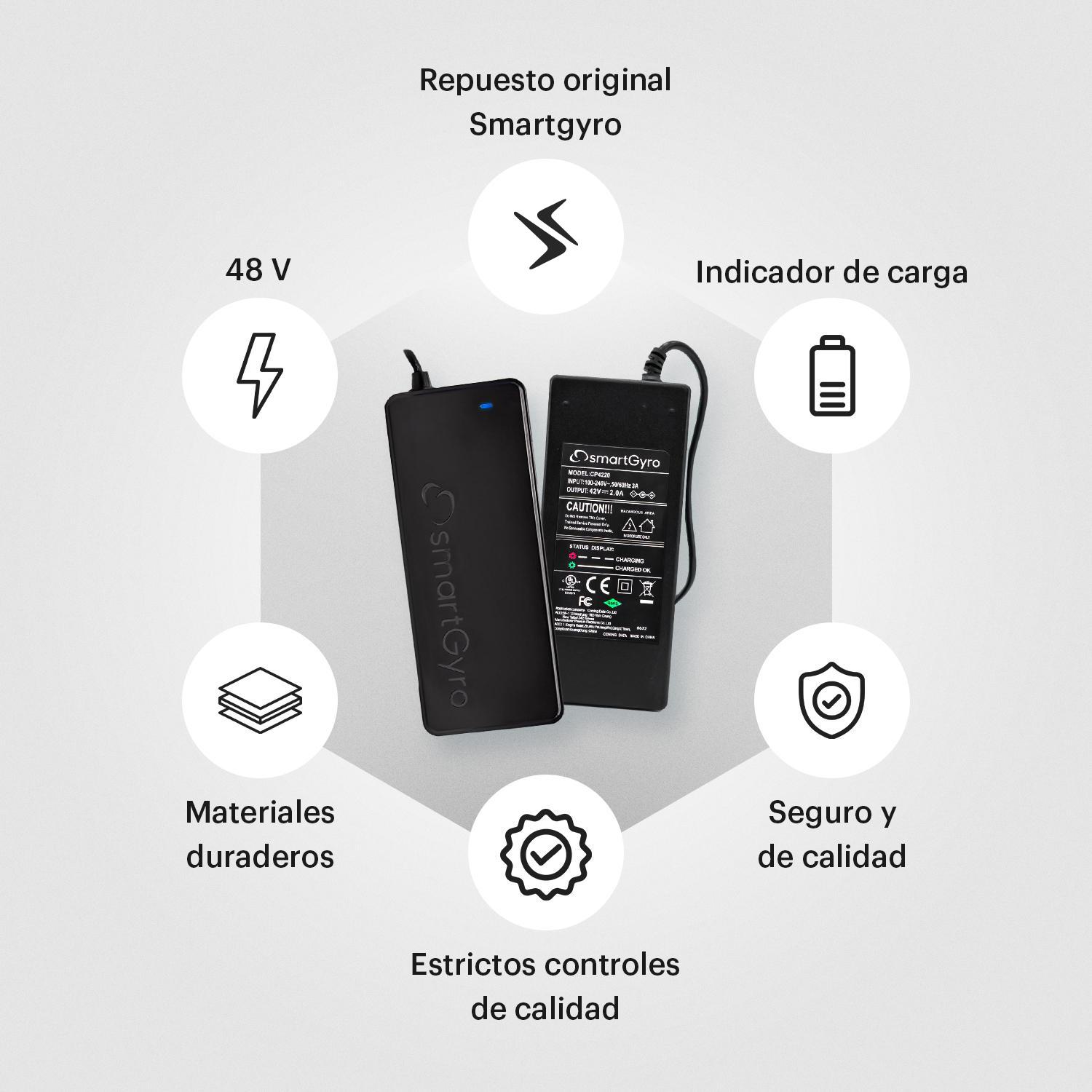 SMARTGYRO CARGADOR 4800 PARA PATINES DE 48V