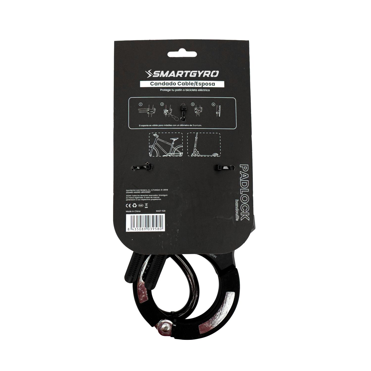 Candado cable/esposa
