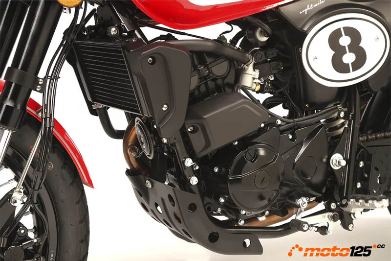 Macbor Eight Mile 125 LC detalle instrumentación LCD redonda